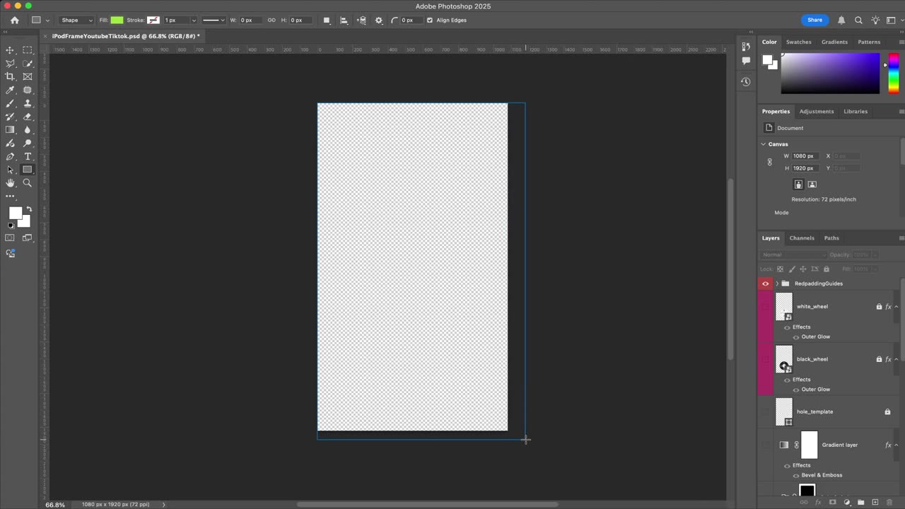 Photoshop tutorial: how to make an iPod layout for your Youtube Shorts or TikTok videos