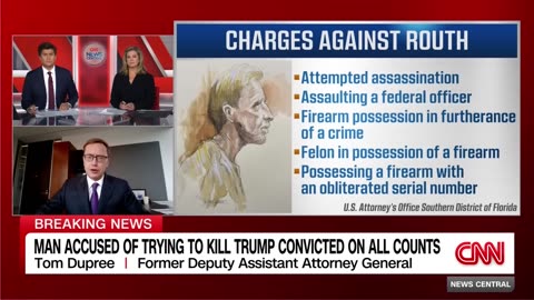 Man accused of trying to kill Trump found guilty on all five charges