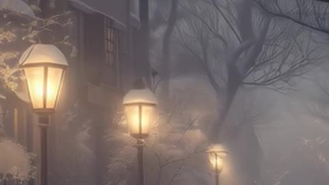 Footsteps fade, peace remains #peacefulmeditation #christmasmusic #winterambience