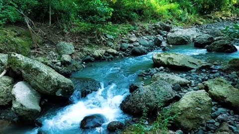 Relaxing River Waterfall Sounds for Sleep & Meditation – Calm Nature Ambience