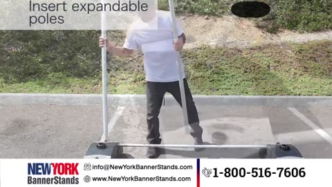 9ft. Outdoor Banner Wall Set Up - New York Banner Stands