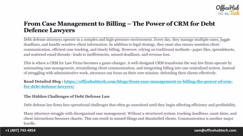 From Case Management to Billing – The Power of CRM for Debt Defence Lawyers