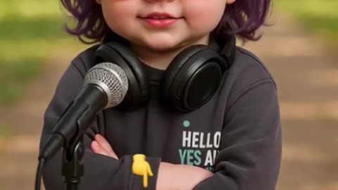 Baby Charlie Kirk VS, the purple haired baby 🤣