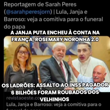 ASSALTO AO TREM PAGADOR: LULALADRÃO,JANJA PUTA,TIO CHICO E STF OS PETISTAS E TUCANISTAS ROUBARAM 6 BILHÕES❗A JANJA PUTA LEVOU VÁRIAS MALAS CHEIAS DE DINHEIRO PARA FRANÇA ESTILO ROSEMARY NORONHA 2.0.