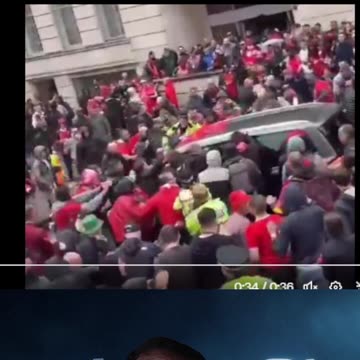 ground view of the car hitting liverpool fans