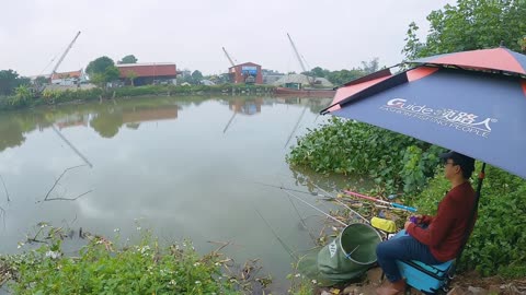 Der große Fang Angeln im Fluss