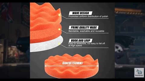 6 Inch Car Polishing & Buffing Sponge Pads Kit Wool Bonnet Pads for Household E
