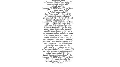 HTMX Django List Of Forms - CSRF Token Issue