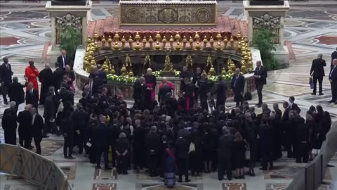 Pope Leo XIV greets world leaders after his Inaugural Mass