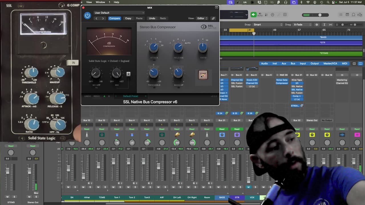 SSL BUS G COMP - HARDWARE VS PLUGIN - BUS COMPRESSOR V6