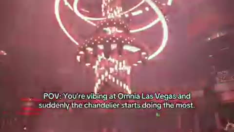The chandelier at Omnia Las Vegas will keep you entertained