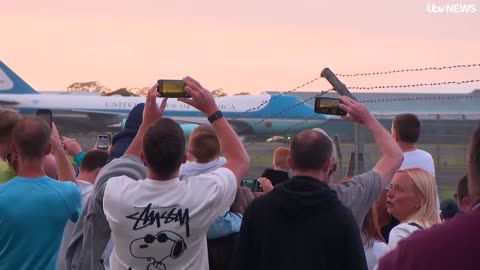 Trump wades into immigration debate as he arrives in Scotland ITV News