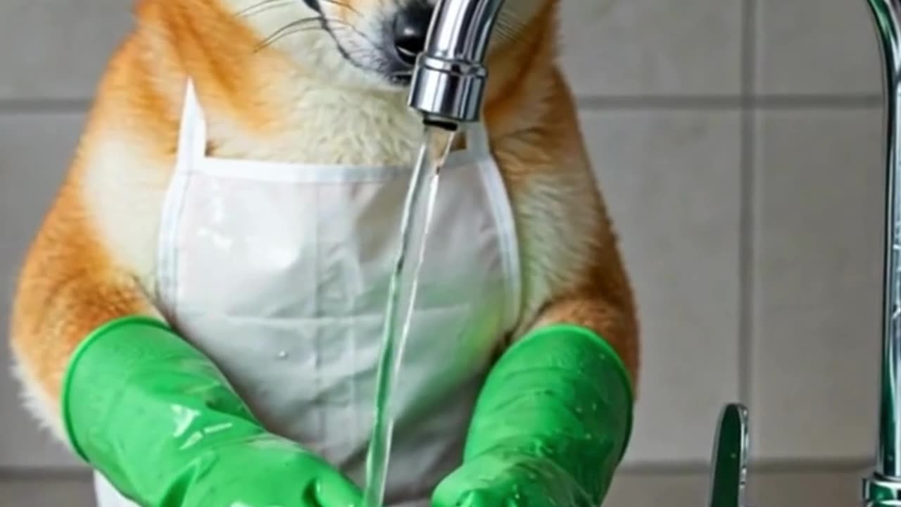 ox Washing Its Face – Nature’s Clean-Up! 🦊💦