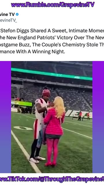 Cardi B And Stefon Diggs Shared A Sweet On Field Moment After The Patriots’ Win.