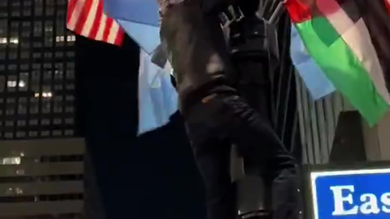 Muslims ripping down American flags in NYC… You get exactly what you voted for…