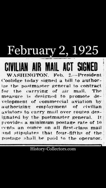 #OnThisDay February 2, 1925: Contract Skies