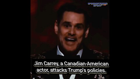 Jim Carrey, a Canadian-American actor, attacks Trump's policies.