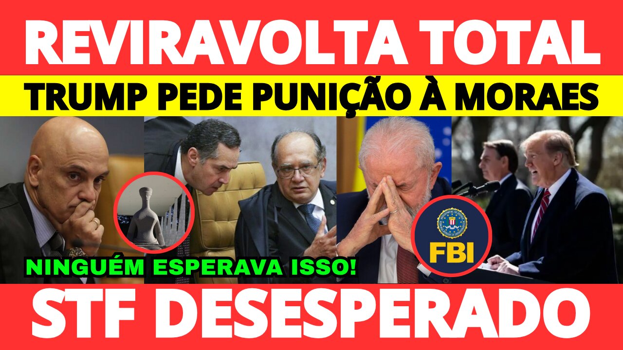 BOMBA! Trump pede punição de MORAES nos EUA! AGORA!🔥🔥🔥