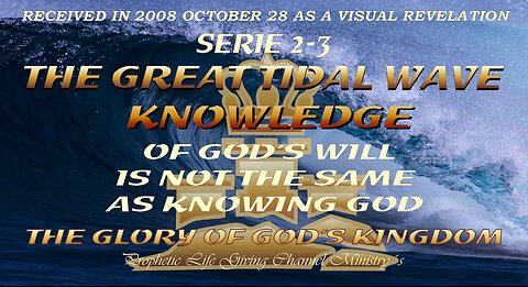 Part 2 - Take 1 - Knowledge of Gods will is not the same as knowing God
