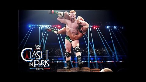 Sheamus hits White Noise onto Rusev through the table from a barrel Clash in Paris 2025 highlights