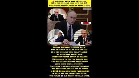 🔥 Nuclear Treaty in the Works? | Putin Sends Message to U.S. | #shorts #news #usa
