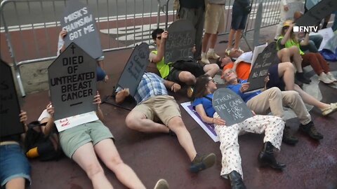 Anti-Trump Protesters DIE-IN at Trump Tower as President Signs 'Big Beautiful Bill'