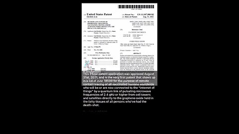 Pfizer took outa patentin 2021 forthe purpose of remote contact tracing ofall vaccinated individuals