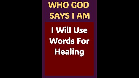 I WILL USE WORDS FOR HEALING #wordofgod #healing #encouragement #love #build #life #wisdom #grace
