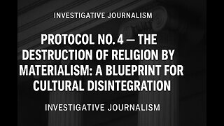 Protocol No. 4 – The Destruction of Religion by Materialism: A Blueprint for Cultural Disintegration