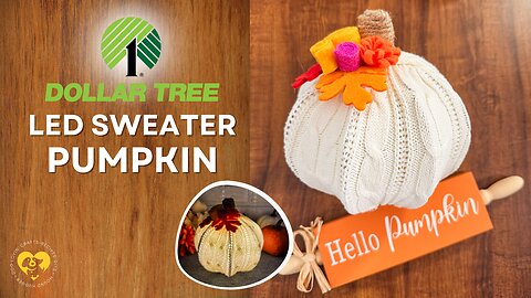 Dollar Tree Pumpkin Glow-Up ✨ DIY Sweater Pumpkin LIVE Craft