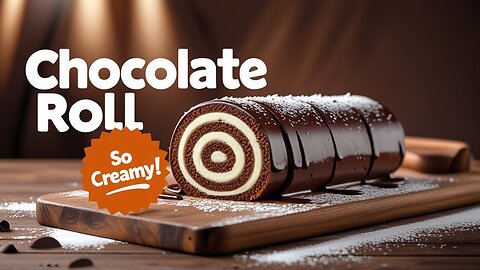 Chocolate Roll | Soft Sponge Cake with Creamy Filling
