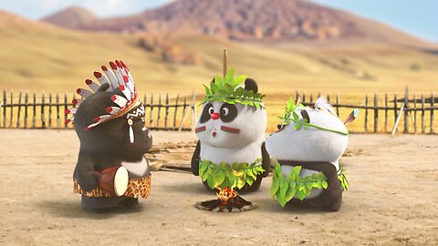 【Bamboo Panda❤️】Do u like Bamboo n Dundun's new look | Chinese Short Animation | 熊猫班卜 #shorts #funny
