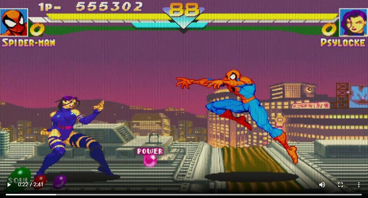Spiderman vs Psylocke