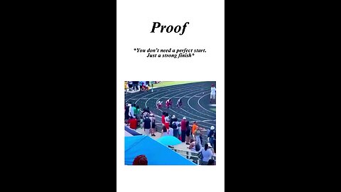 you don't need a perfect start