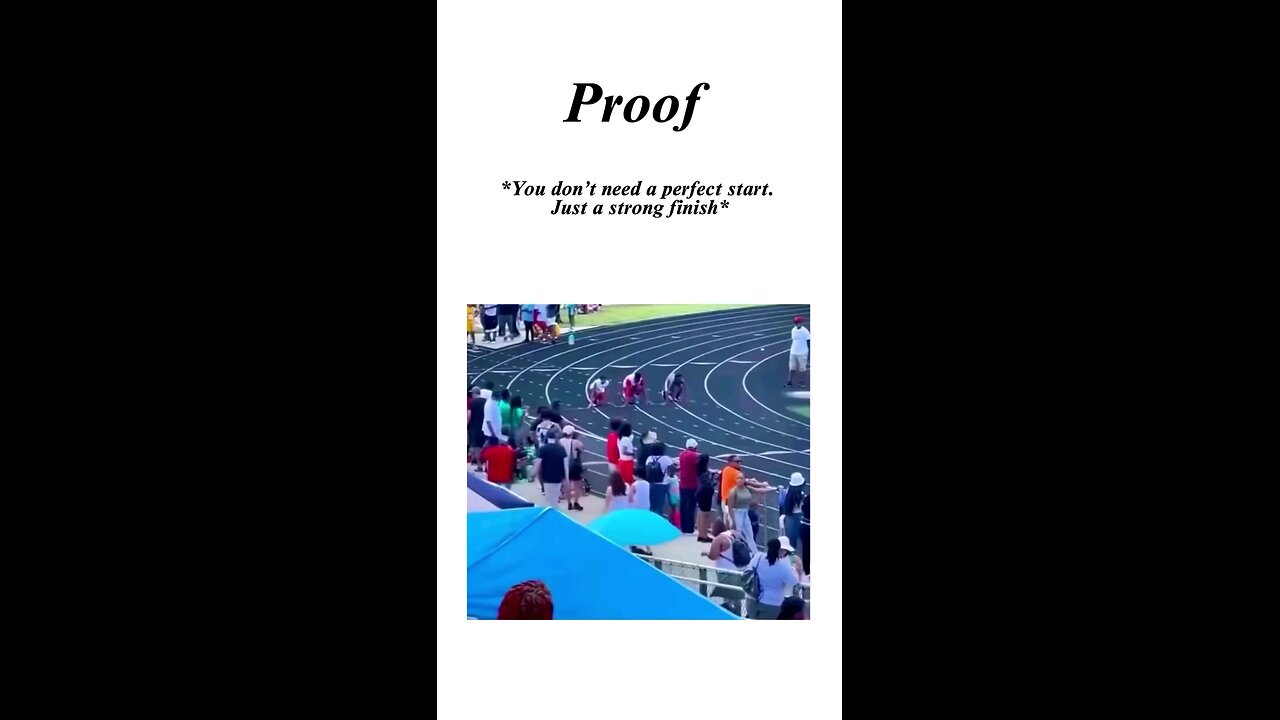 you don't need a perfect start