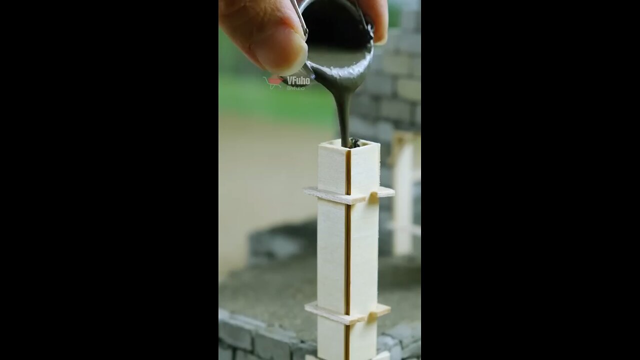 How to build house pillars #vfuho#house #miniature #shorts