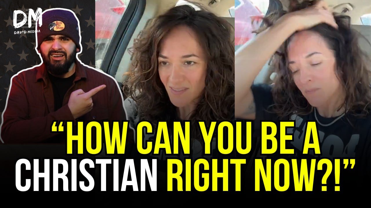 White Leftist Woman MELTSDOWN, Attacks Trump-Supporting Christians!