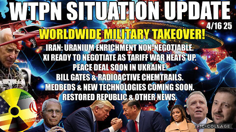 Iran nuclear program, Ukraine/Russia close to ceasefire, radioactive chemtrails, medbeds & more.