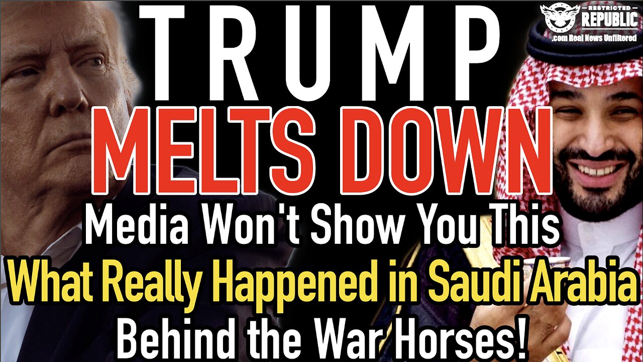 Trump Melts Down! Media Won’t Show You This. What Really Happened in Saudi Arabia Behind War Horses!
