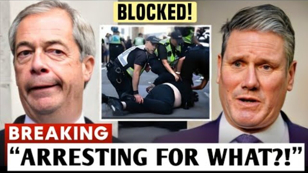 Starmer GOES HAYWIRE as Nigel Farage BLOCKS Arrest of Anti-Labour Protesters!