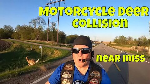 Motorcycle Deer Collision Near Miss