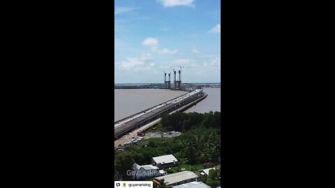 Guyana Demerara Harbor Bridge. Original content by @guyanarising Instagram. 7-25-25.
