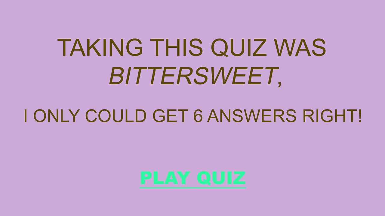 Mixed Knowledge Quiz
