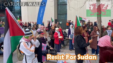 Cardiff Demonstration for Sudan, Central Square