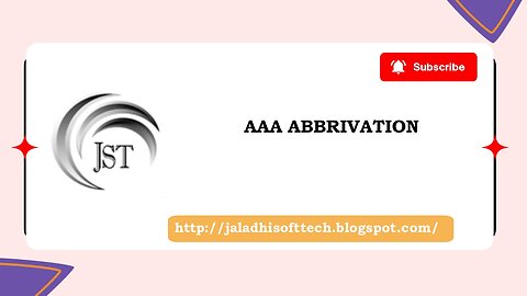 AAA 001 Abbrivation (Full Form)