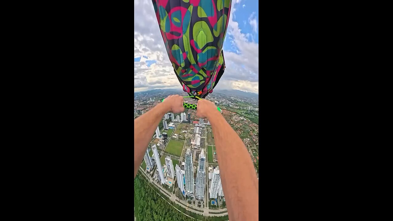 Wing suit zip line #extreme