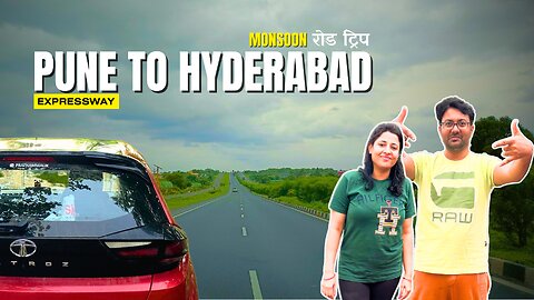 🚗 Pune to Hyderabad Road Trip Vlog 🌧️