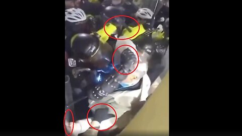 😡J6 OLD MAN GANGED UPON & BEAT - VICTIMS CHARGED 4 Assault, 4 Blocking DC Cops' Fists, Batons, Shields w/ their Head & face