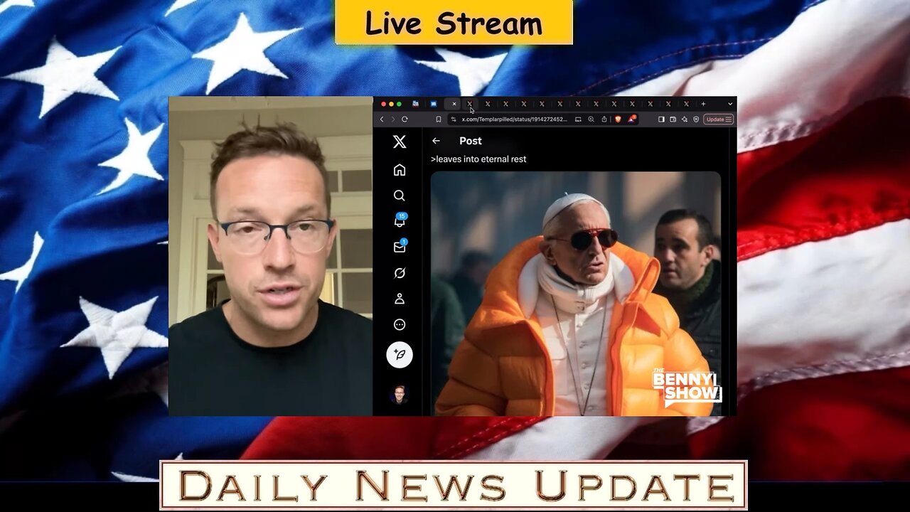 x325b: Benny Johnson - The Pope is Dead | Moments After Meeting JD Vance | World in SHOCK, Last Words, What's Next?