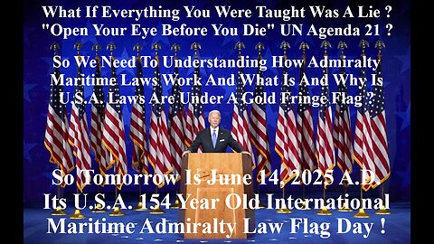 So Tomorrow Is June 14 2025 Its 154 Year Old International Maritime Admiralty Law Flag Day 2025